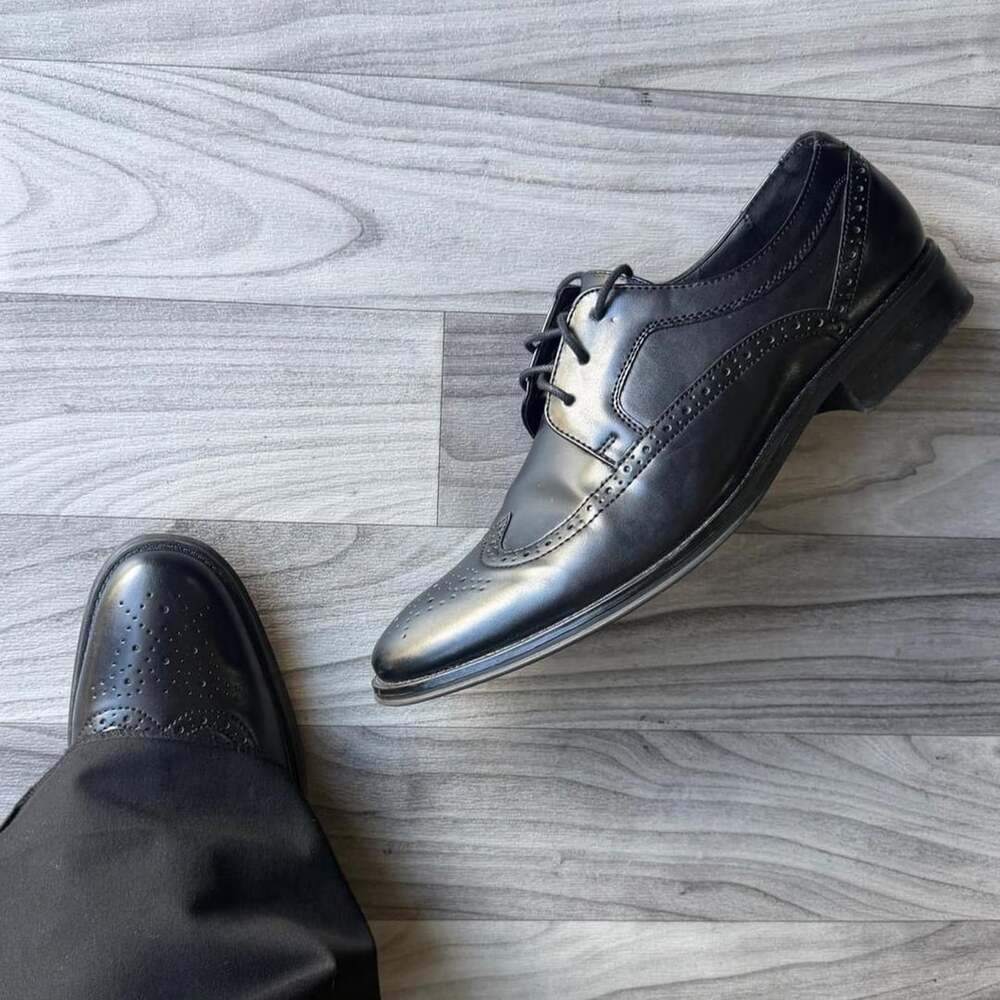 Apt. 9 Black Wingtip Dress Shoes Mens 9 1/2 Med Oxford